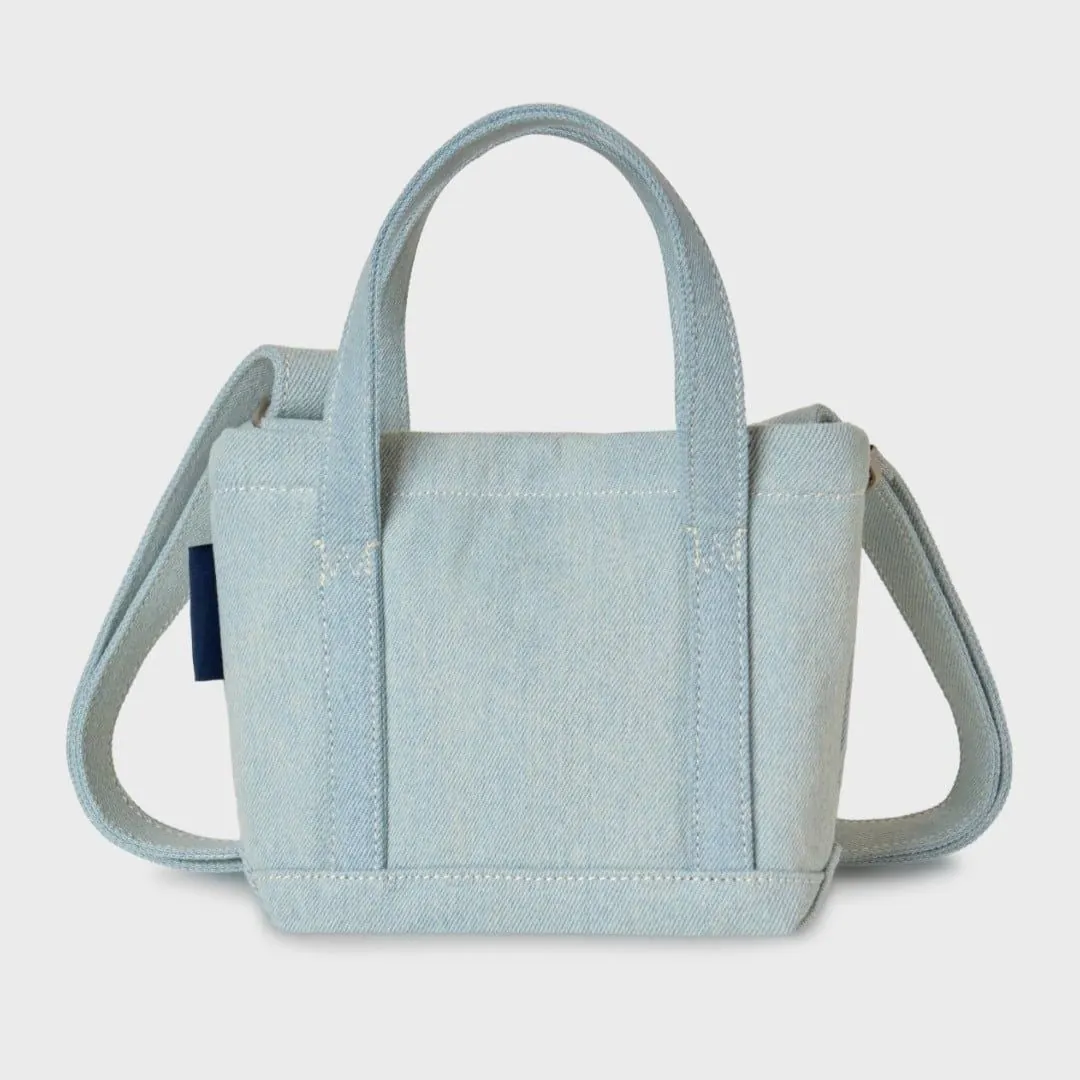 Túi Whoau Steve Denim Mini Tote Bag Light Indigo - Ảnh chi tiết 3